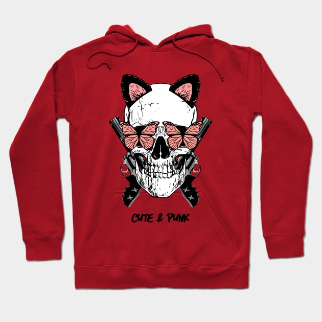 Cute And Punk Design Hoodie by ArtPace